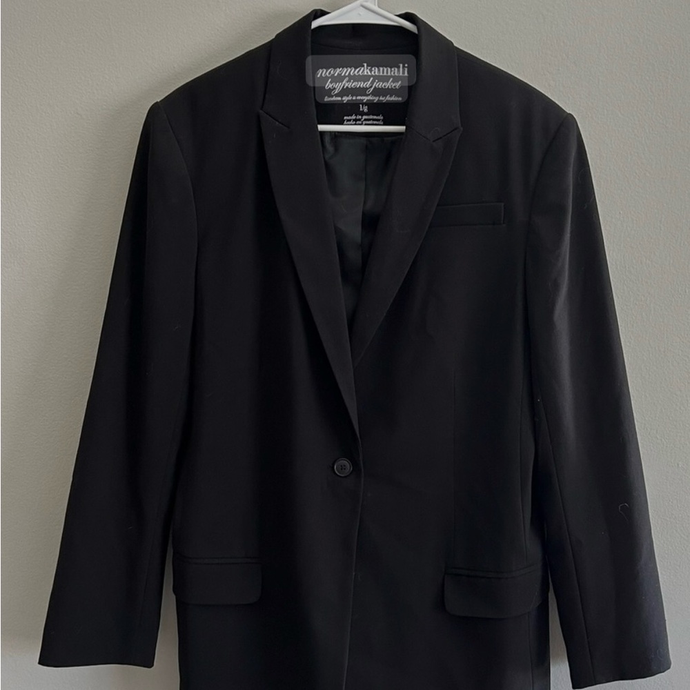 Norma Kamali Oversized Black Boyfriend Jacket